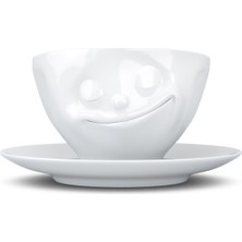Tassen Happy Beyaz Porselen Çay Fincanı ve Tabağı