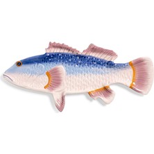 Klevering Levrek Desenli Porselen Servis Tabağı 38 cm
