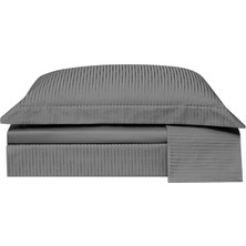 Valeron Linea Antrasit Jakar Çift Kişilik Nevresim Takımı 200 x 220 cm Linea 310 Tc Jakar Antrasit  Çift Kişilik Nevresim Takımı 200X220 cm
