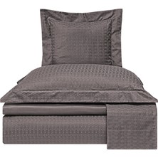 Valeron Cole Antrasit Pamuklu Jakar Super King Size Nevresim Takımı 260 x 240 cm