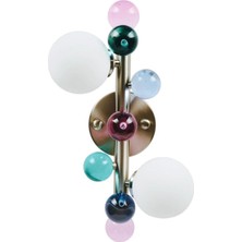 Bubble Lamp Soft Fırçalanmış Mat Krom Opak Aplik