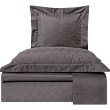 Valeron Davis Antrasit Pamuklu Jakar Super King Size Nevresim Takımı 260 x 240 cm