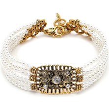 Mon Reve Grace Incili Altın Kaplama Kadın Choker Kolye