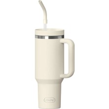 SipnJoy Bej Çelik Tumbler Termos 1200 ml