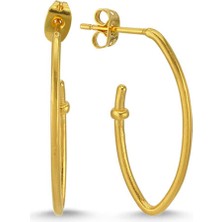 Bodhita Hook Bronz Üzeri 24 Ayar Altın Mikron Kaplama Kadın Küpe