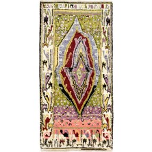 Soho Antiq Bige Ilkel Desenli El Dokuma Yün Halı 116X234 cm