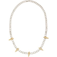  collection silver dikey troklu kadın kolye