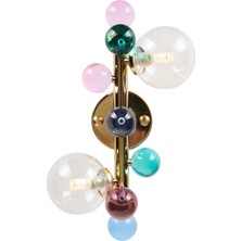 Bubble Lamp Soft Gold Metal Şeffaf Aplik