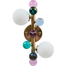Bubble Lamp Soft Fırçalanmış Mat Gold Metal Opak Aplik