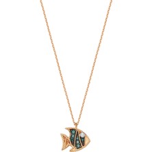 Bee Goddess Aqua Light Kadın Altın Kolye