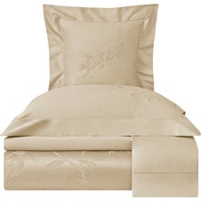 Valeron Clarins Bej Pamuklu Jakar Super King Size Nevresim Takımı 260 x 240 cm