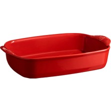 Emile Henry Kırmızı Seramik Dikdörtgen Fırın Kabı 36 cm