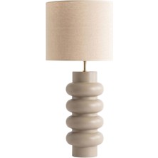 Pinot Interior Wavy Bej Ahşap Abajur