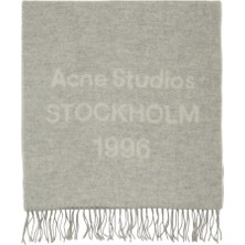 Acne Studios Açık Gri Kadın Yün Atkı
