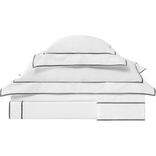 Valeron Duo Antrasit Işlemeli Saten Super King Size Nevresim Takımı 260 x 240 cm