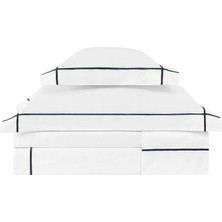 Valeron Mono Antrasit Işlemeli Saten King Size Nevresim Takımı 240 x 220 cm