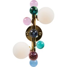 Bubble Lamp Soft Gold Metal Opak Aplik