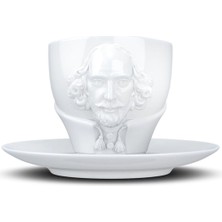 Tassen William Shakespeare Yetenek Fincanı Beyaz Porselen Çay Fincanı