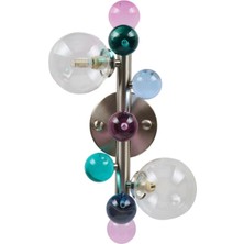 Bubble Lamp Soft Fırçalanmış Mat Krom Şeffaf Metal Aplik