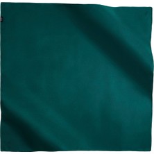 Poanes Petrol Yeşili & Lacivert Ipek Twill Kadın Eşarp