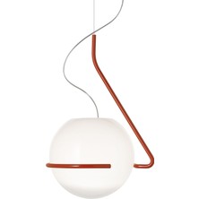 Foscarini Tonda Turuncu Detaylı Alüminyum LED Sarkıt Avize