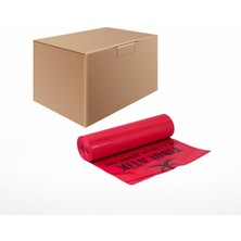 Labbakkal Tıbbi Atık Torbası 80x110 cm - Kırmızı Çöp Torbası 10 Adet