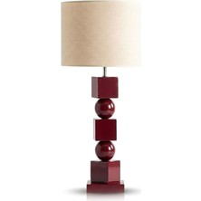 Pinot Interior Poly Bordo Ahşap Abajur