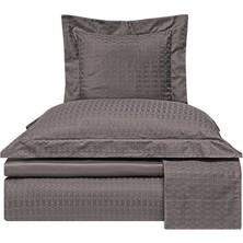 Valeron Cole Antrasit Pamuklu Jakar King Size Nevresim Takımı 240 x 220 cm