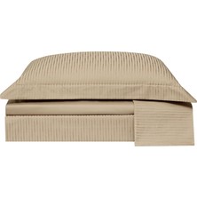 Valeron Linea Camel Jakarlı Pamuk Süper King Size Nevresim Takımı 260 x 240 cm