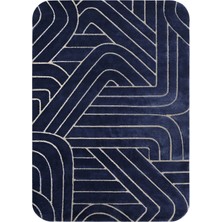 Loominology Rugs Costom Made Mavi Desenli Exclusive Yün Viskoz Halı