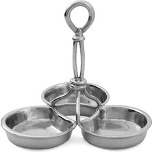 King's Pewter 3 Bölmeli Kalay Servis