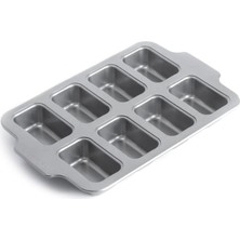 KitchenAid Gri Alüminyum 8´li Mini Dikdörtgen Kek Kalıbı