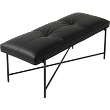 Foqlio Vax Suni Deri ve Metal Iskelet Siyah Bench