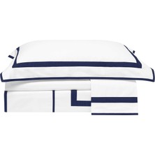 Valeron La Reve Lacivert Saten King Size Nevresim Takımı 240 x 220 cm