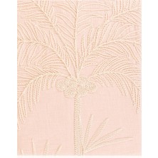 The Mia Pudra Pamuklu Püsküllü Throw Koltuk Şalı 170 x 130 cm