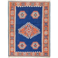 Soho Antiq Arsen El Dokuma Mavi Yün Kilim 158X190 cm