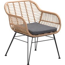 L'unica Echo Naturel Rattan Örgü Tekli Bahçe Koltuğu