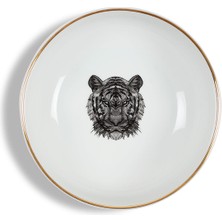 Some Home İstanbul Bold Collectıon Kaplan Figürlü Porselen Salata Kasesi