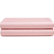 Qua Home Soho Pembe Pamuk Perkal Tek Kişilik Lastikli Çarşaf 160 x 200 cm