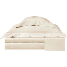 Valeron Hetre Bej Jakar Pamuk Super King Size Nevresim Takımı 260 x 240 cm