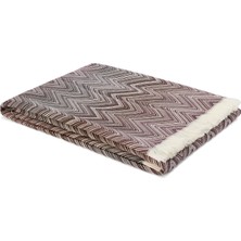 Missoni Home Antwan Kahverengi Desenli Yün Throw
