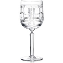 Ralph Lauren Hudson Plaid Kristal Cam Kırmızı Şarap Bardağı