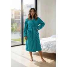 Erca Home Tekstil Ürünleri %100 Pamuklu Canlı Mavi Unısex Bornoz