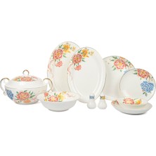 Mikasa Moor Golden Petal 56 Parça 12 Kişilik Porselen Yemek Takımı