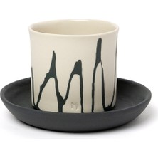Masuma Ceramics Noir Porselen Espresso Fincanı ve Tabağı