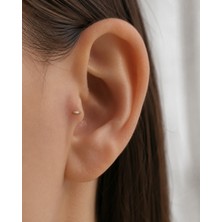 Sarezza Gold 14 Ayar Altın Desenli Fil Model Tragus Piercing Küpe