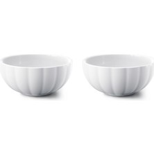 Georg Jensen Bernadotte Beyaz 2li Porselen Kase