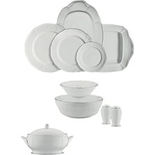 Noritake Princess Bouquet Platinum 85 Parça Yemek Takımı
