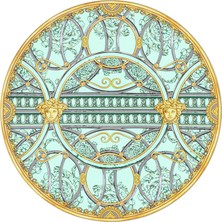 Versace Scala Palazzo Yeşil Porselen Servis Tabağı 33 cm