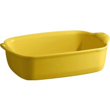 Emile Henry Mat Sarı Seramik Dikdörtgen Fırın Kabı 22 cm